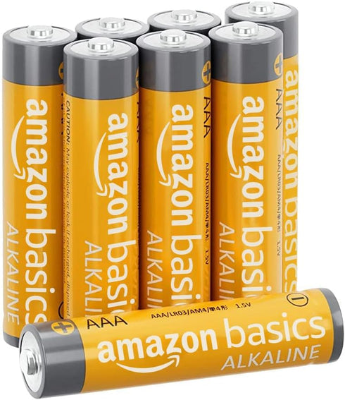 Amazon Basics AAA Alkaline High-Performance Batteries, 1.5 Volt, 10-Year Shelf Life, 8 count...
