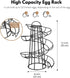 Flexzion Egg Skelter Modern Spiral Egg Holder Countertop (Medium Egg Display) - Freestanding Wired Countertop Egg Holder for Fresh Eggs, Dispenser...