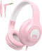 rockpapa C24 On-Ear Wired Headphones with Microphone,Lightweight Foldable Corded Headphones with No-Tangle Cord of 3.5mm Jack,Stereo Bass Headphon...
