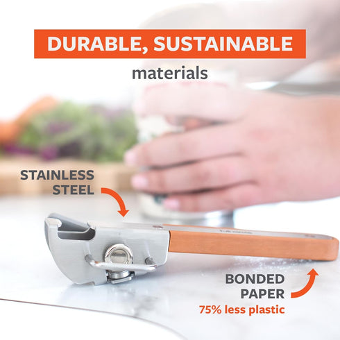 Full Circle Smooth Operator, Smooth-Edge Stainless Steel Can Opener: Safe, Easy, and Eco-Friendly...