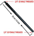 Metal Tripod Extender Tube Extension Rod/Tripod Pole - with 1/4inch-20 Female Threaded and 1/4inch-20 Male Threaded for Tripod Stabilizer for DSLR...