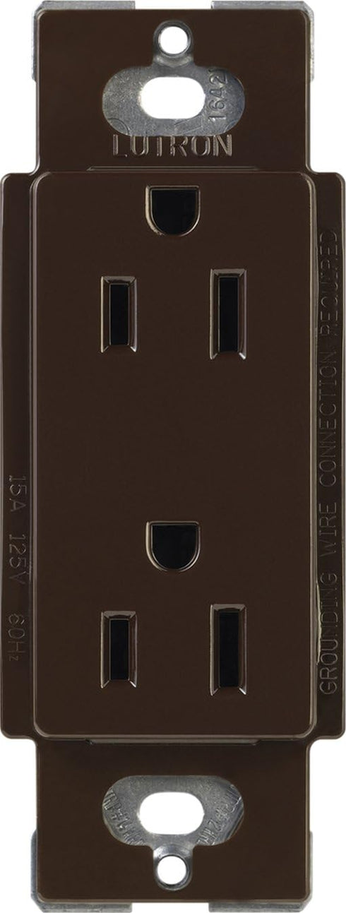 Lutron CARS-15-TR-BR Duplex Receptacle, Brown...