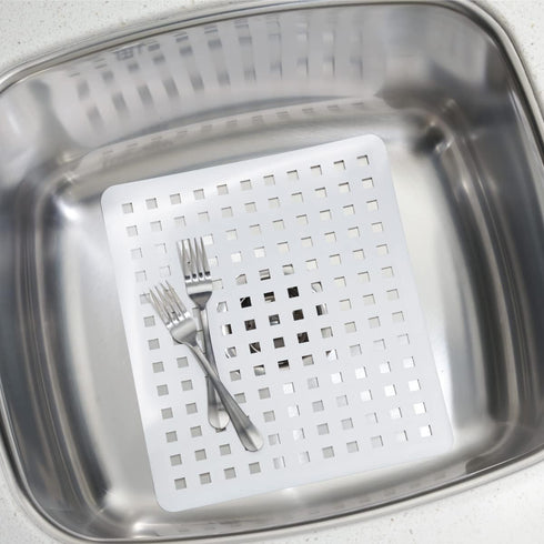 iDesign InterDesign Euro Kitchen Protector Regular, White, Sink Mat...