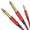 MOSWAG 3.5mm 1/8" TRS to Double 6.35mm 1/4" TS Mono Y-Cable 6.6FT/2Meter Splitter Cable,Stereo Audio Cord Compatible with Phone iPod Laptop Multim...