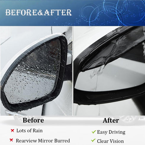 Car Rearview Mirror Rain Eyebrow Shield,Car Mirror Rain Protector Film,Mirror Visor Guard for Most Car, Truck and SUV (Solid Black, 2PC)...
