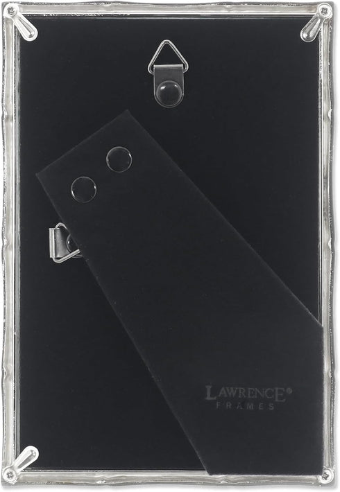 Lawrence 710146 Silver Metal Bamboo 4x6 Picture Frame...