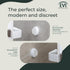 EVI | Wall Mounted Doorstop | Natural Silicone | Adhesive or Screw Installation | Stainless Steel | Mod. I-254 (White Rubber - White Lacquered)...