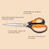 All Purpose Scissors Utility Scissors for Office Home Supplies,Crafting Scissors 2 Pack,Right Handed,Different Size...