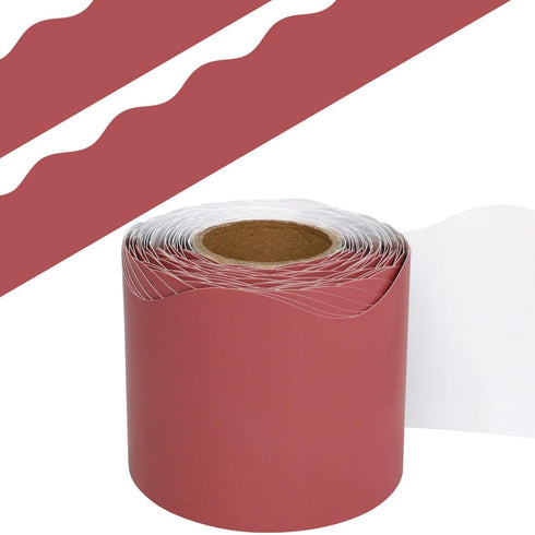 Deep Rose Bulletin Board Border Scalloped Border Trim for Classroom 52ft One Roll...