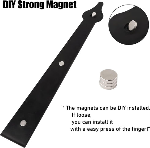 Garage Door Magnetic Decorative Hardware Carriage Accents Faux Hinges Handle Kit Pack of 1...