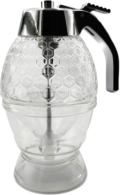Daycount® Honey Pot Crystal Syrup Plastic Honey Dispenser 6.8oz / 200ml Jar Container Durable...