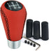 5 Speed Car Knob Shifter Handle, Leather MT Gear Stick Shift Fit Most Manual Transmissions, Red...