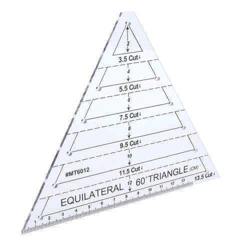 Fdit Light and Thin Acrylic Triangle Ruler, Easy to use Triangle Quilting Ruler, Clear Number for Home Kitchen...