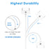 JETech USB Sync and Charging Cable Compatible iPhone 4/4s, iPhone 3G/3GS, iPad 1/2/3, iPod, 3.3 Feet, 2-Pack......