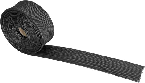 Fiberglass Heat Wrap Wire Shield Sleeve- 1" IDX 10' Adjustable Black Exhaust Heat Shield Spark Plug Wire For Car&Auto Wire Loom Brake Line Cable...