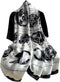 Silk Feeling Long Satin Scarf Fashion Beach Scarf Shawl Check Style Sunscreen Shawls Wraps-Lightweight Pattern...