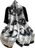 Silk Feeling Long Satin Scarf Fashion Beach Scarf Shawl Check Style Sunscreen Shawls Wraps-Lightweight Pattern...
