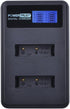 NP-BX1 2 Pack Batteries and LCD Dual USB Charger for Sony CyberShot DSC-RX100 V, DSC-RX100, DSC-WX500, HX300, WX300, H400, HX300, HX50V, HX90V, WX...