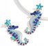 Blue Stars Seahorse Drop Dangle Earrings Cubic Zirconia Beach Ocean Hypoallergenic Cute Fish for Women Holiday Summer Jewelry...