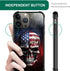 DJSOK Case Compatible with iPhone 15 Pro, Ice and Fire American Flag Skull Case for iPhone 15 Pro Cases for Man Boys Girls Dual Layer Shockproof R...