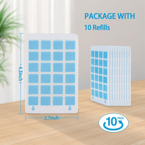 10 pack Indoor Fly Trap Refill Glue Cards, TOADWILL Plug-in Flying Insect Trap Indoor Replacement Sticky Cards...