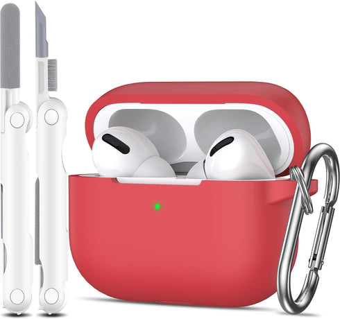AirPods Pro Case Cover, Military Grade Anti-Fall Soft Silicone Shock-Absorbing Protective AirPods Pro 2nd/1st Generation Case with Keychain and Cl...