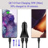 USB Car Charger Adapter, QC 3.0 Fast car Charger, 4-Port Multi 9.6 Amp 48W Rapid Car Charger Compatible with iPhone 13/12/11 Pro Max, Samsung Gala...