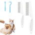 2pcs Pet Combs & 2pcs Tick Removal Tool, Fine-Tooth Flea Comb Tear Stain Removal Multifunctional Magic Pet Hair Cleaning Grooming Tools with Stain...