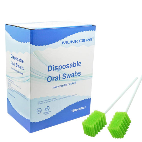 Dental Swabs Unflavored Swabsticks-Oral Cavity Cleaning Mouth Swab, Tooth Shaped, Untreated Unflavored, Box of 150 counts (Fruit Green)...