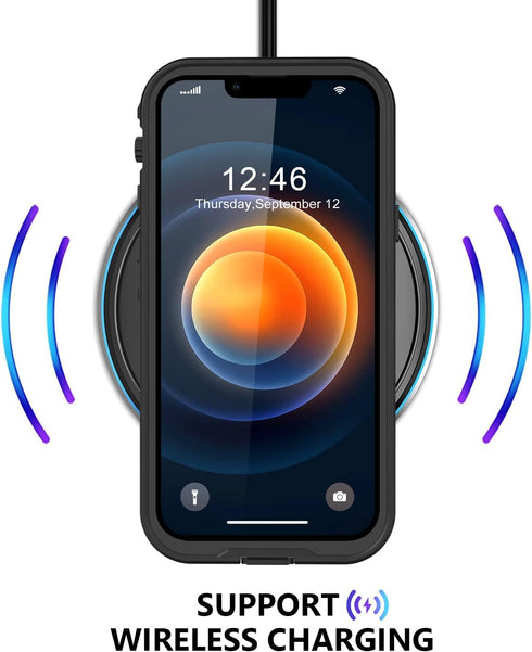 for iPhone 12 Mini Waterproof Case with Built-in Screen Protector, Shockproof Dustproof Full Body Protective IP68 Waterproof Phone Case for iPhone...