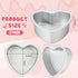 Mifoci 3 Pieces Heart Shaped Cake Pans Aluminum Cake Pans Heart Cake Mold for Baking DIY for Kitchen Wedding Party Valentine(Silver, 5.7 Inch)...