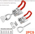 smseace 2 Pack Adjustable Toggle Clamp, 180Kg 400Lbs Holding Capacity Dedicated Button Clamp 4002, Quick Release Pull Latch?With Stainless Steel S...