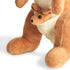 BOHS Kangaroo Stuffed Animal Toy with Joey in Pouch and Australia Scarf - Soft and Cuddly Plush Toy for Kids - 11.8 Inches...