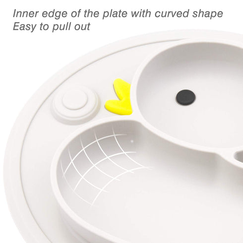 Baby Plate Silicone Toddler Plates Suction Placemat Divided Dishes for Kids and Infants One-Piece Strong Suction, BPA Free, Microwave Dishwasher S...