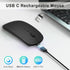 Bluetooth Wireless USB C Mouse Rechargeable for MacBook Pro iMac Mac Air, Wireless Type C Mouse for Apple/Surface Pro/iPad Pro/Mac Pro/Desktop/Off...