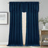 StangH Navy Blue Valances Curtains - Luxury Velvet Txture Tier Curtains Rod Pocket Top Home Fashion Short Curtains for Bedroom Gallery Office Wind...
