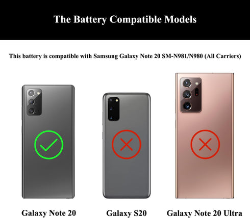 Note 20 / Note 20 5G Battery Replacement Kit for Samsung Galaxy Note 20 SM-980F /Note 20 5G SM-N981U/U1/B/N/W and Other All N981 Models with Repai...