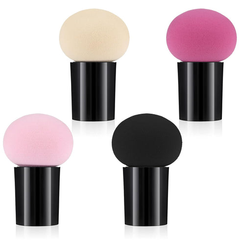 Sibba 4 PCS Makeup Eggs Sponge Beauty Blender Foundation Blending Make Up Concealer Applicator Cosmetic Face Eye Brush Set With Mini Handle Loose ...