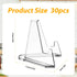 30pcs Card Display Stand, 2.2 Inch Small Transparent Card Holder Stand Acrylic Business Card Organizer Mini Clear Coin Easel Stand Desk Picture Ho...