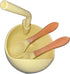 Toddler Suction Bowl Set with Spoon and Spork Food Grade Silicone GIFT for Early Eating Stages of Life (YELLOW)...