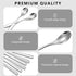 Tea Spoons Set of 6 Stainless Steel Teaspoons Long Handle Stirring Spoons for Tea Coffee Demitasse Espresso Dessert (6pcs Tea Spoons)...