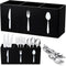 Acrylic Cutlery Storage Organizer Bin Silverware Caddy Countertop Knife Spoon and Fork Holder Kitchen 3 Section Tableware Storage Box for Cabinet ...
