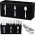 Acrylic Cutlery Storage Organizer Bin Silverware Caddy Countertop Knife Spoon and Fork Holder Kitchen 3 Section Tableware Storage Box for Cabinet ...