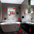 Tuzuaol 119 PCS Bloody Halloween Decorations Halloween Bloody Handprint Footprints Knife Stickers Window Wall Floor Clings Decals Horror Bathroom ...
