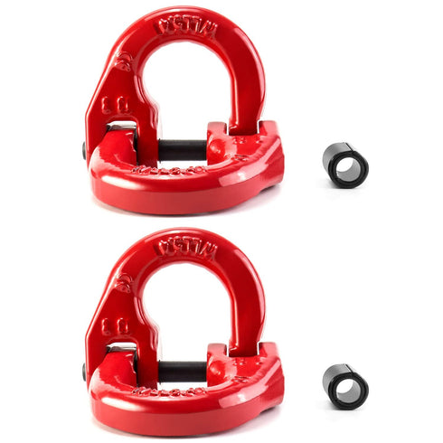G80 Alloy Steel Coupling Link, 2 Pack 1/4" Hammer Lock Chain Connector, 2645 lbs Working Load Limit,Red...