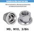 6pcs Bike Wheel Hub Nut Bike Flanged Axle Nut 3 Sizes M8/3/8"/M10 for Front and Rear Bike Wheel Mountain Bike and Kids Bike...