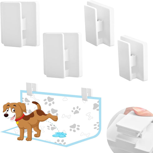 4 Pcs Potty Training Dog Pee Pad Holder for Leg-Lifting Marking Dogs Indoor Training Pad Holder for Small & Large Size Wee Wee Pad, White...