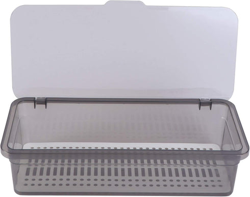 Cabilock 2pcs Flatware Tray with Lid, Kitchen Cutlery Tray and Utensil Drawer Organizer, Silverware Countertop Storage Container with Cover 11x5.1...