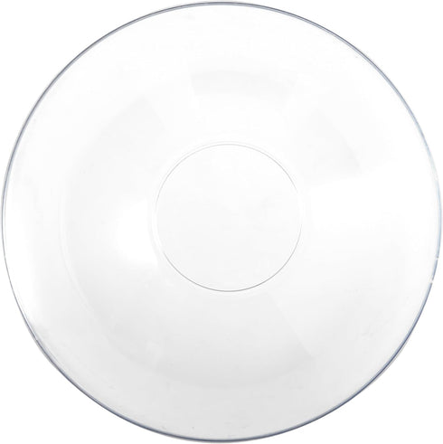 Clear Plastic Organic Salad Bowl (Pack of 1) - 112 Oz. - Sleek Gold Rim Design, Perfect for Meal Prep, Family Gatherings, BBQs, Parties, Holiday E...