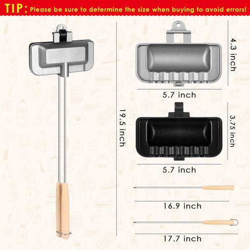4w1h Sandwich Maker, Breakfast Sandwich Maker, Hot Dog Toaster, Grilled Cheese Maker Nonstick Sandwich Maker Flip Grill Pan for Breakfast Pancakes...